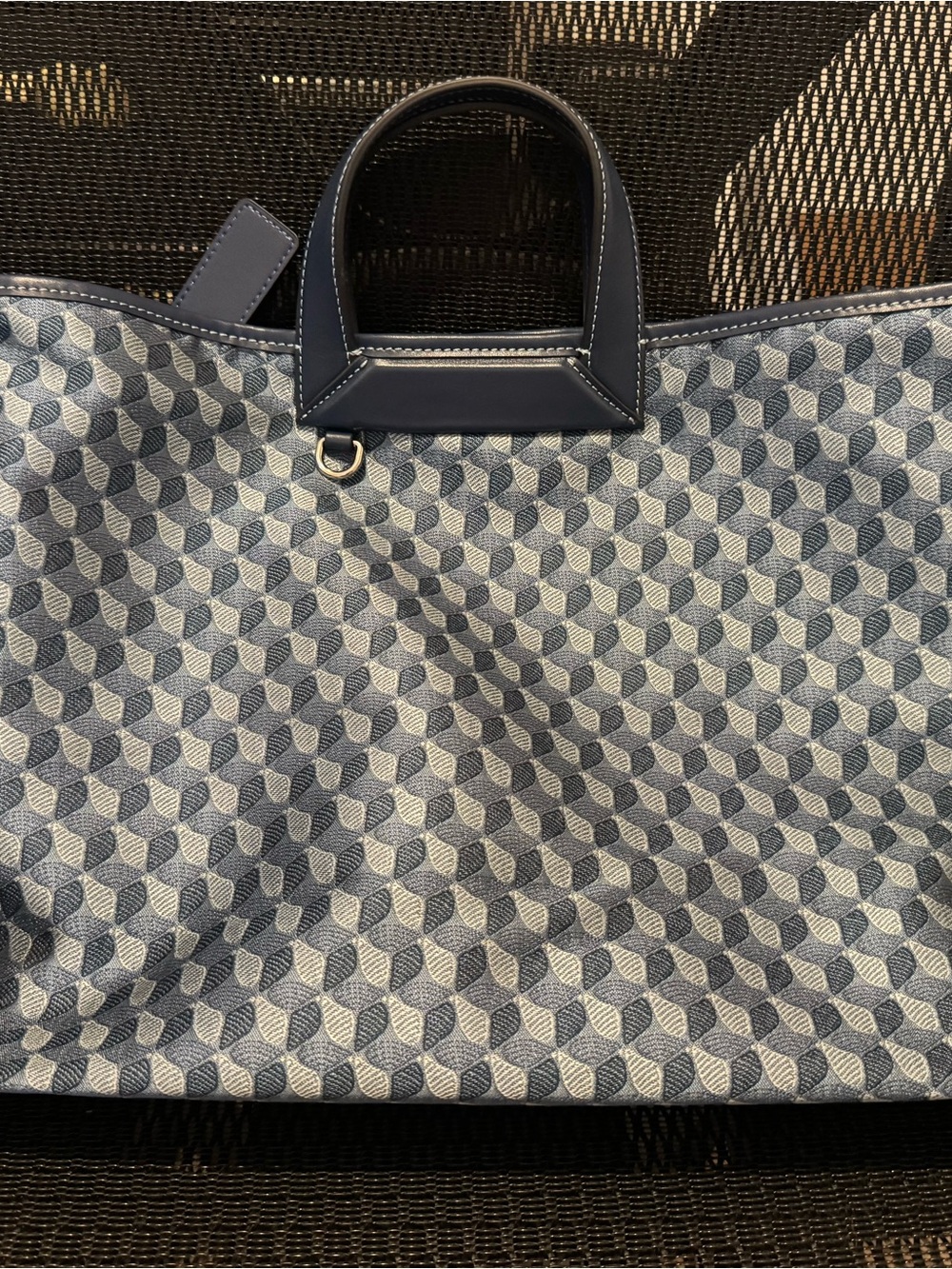 Dissona Women’s Geometric Pattern Tote Bag - Blue